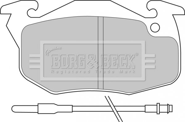 BORG & BECK Комплект тормозных колодок, дисковый тормоз BBP1425